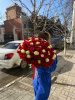 Букет 101 красной и белой розы